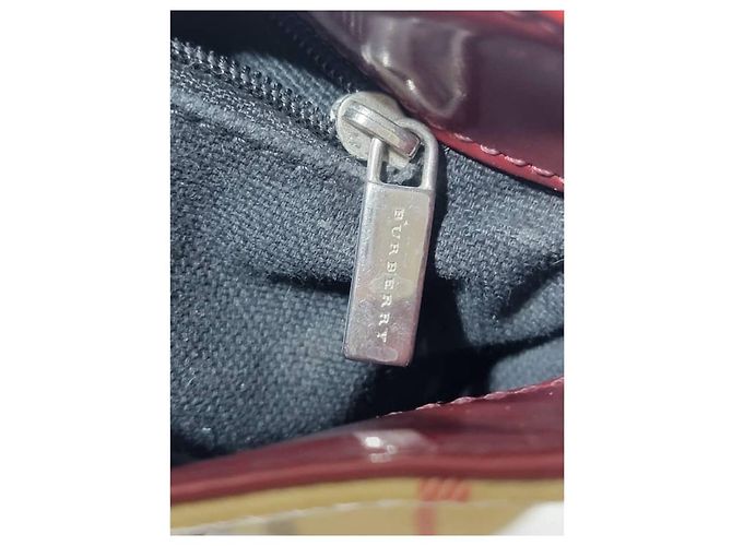 Borsa tote piccola Haymarket Check di Burberry rossa Rosso Beige - vista 4