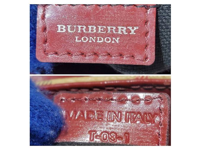 Borsa tote piccola Haymarket Check di Burberry rossa Rosso Beige - vista 9