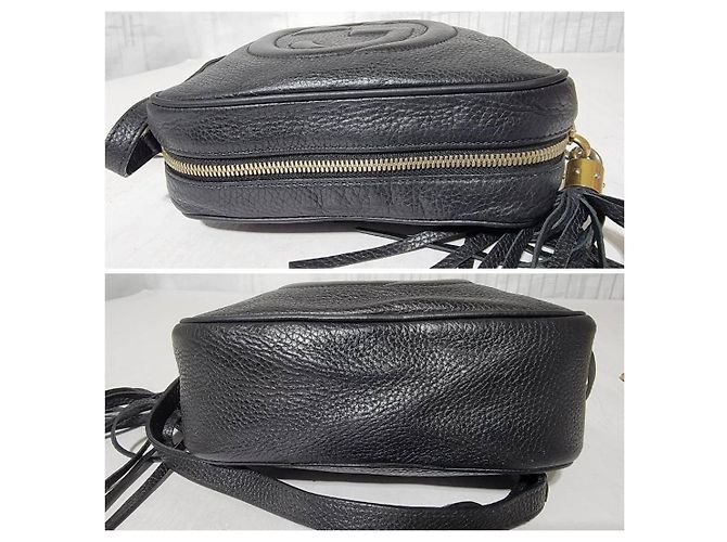 Borsa Disco Piccola Soho in pelle martellata nera GUCCI Nero - vista 10