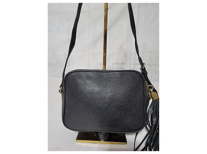 Borsa Disco Piccola Soho in pelle martellata nera GUCCI Nero - vista 12