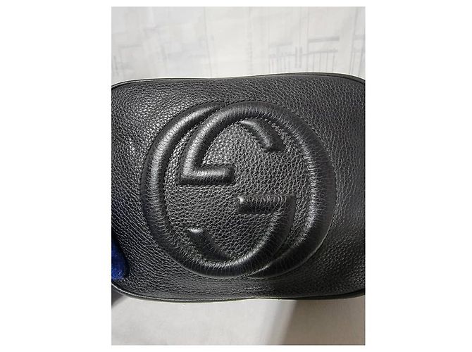 Borsa Disco Piccola Soho in pelle martellata nera GUCCI Nero - vista 13