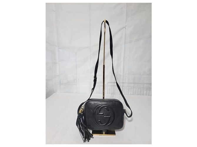 Borsa Disco Piccola Soho in pelle martellata nera GUCCI Nero - vista 2