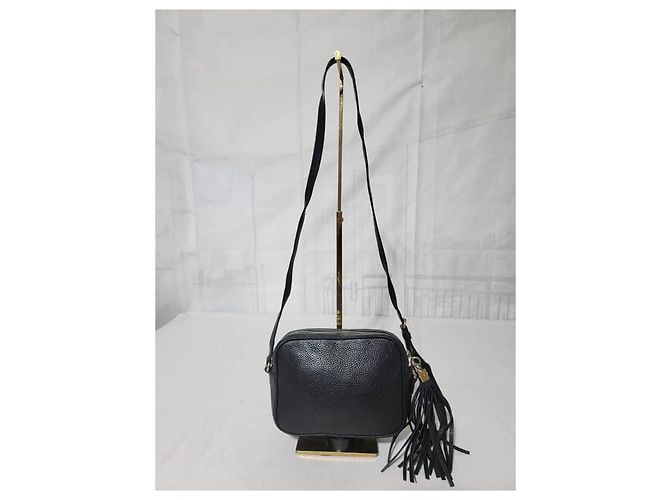 Borsa Disco Piccola Soho in pelle martellata nera GUCCI Nero - vista 4