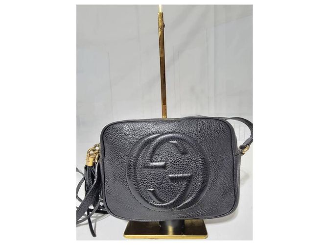 Borsa Disco Piccola Soho in pelle martellata nera GUCCI Nero - vista 5