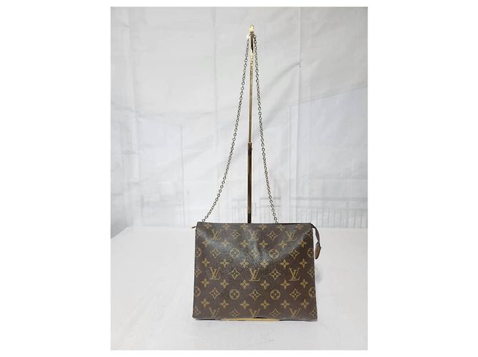 Neceser Monogram 26 LOUIS VUITTON con correa de cadena Castaño Beige - vista 13