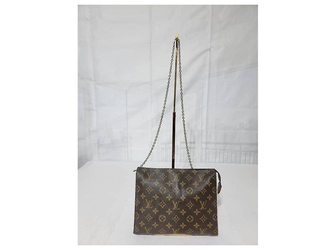 Neceser Monogram 26 LOUIS VUITTON con correa de cadena Castaño Beige - vista 14