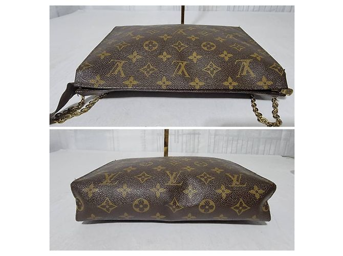 Neceser Monogram 26 LOUIS VUITTON con correa de cadena Castaño Beige - vista 6