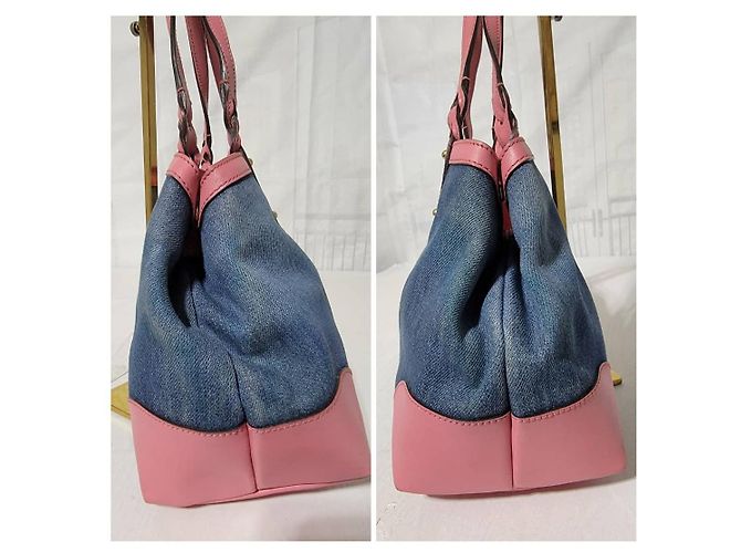 Borsa tote in denim Gucci Craft Rosa - vista 12