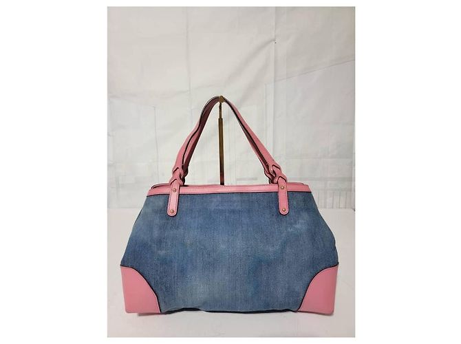 Borsa tote in denim Gucci Craft Rosa - vista 3