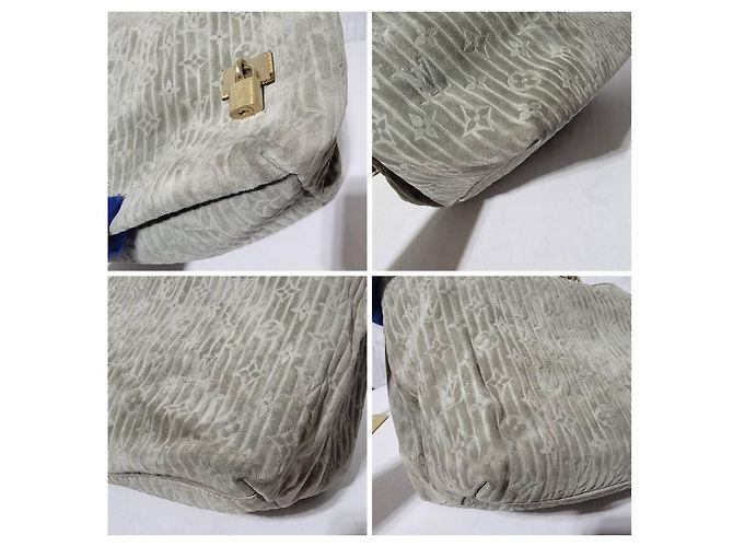 Louis Vuitton Limited Edition Whisper Monogram Wildleder & Python GM Schultertasche Braun Grau - Ansicht 13