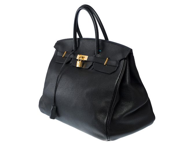 Hermès HERMES Birkin 40 in Pelle Nera - 102011 Nero - vista 5