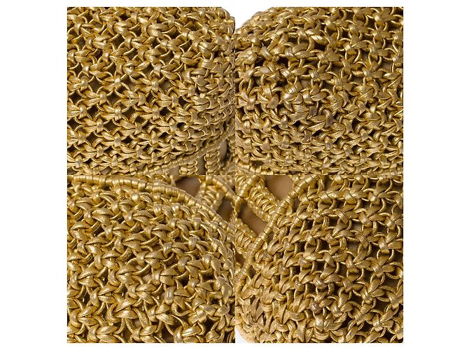 Classique Sac CHANEL en Osier Doré - 102036 - vue 12