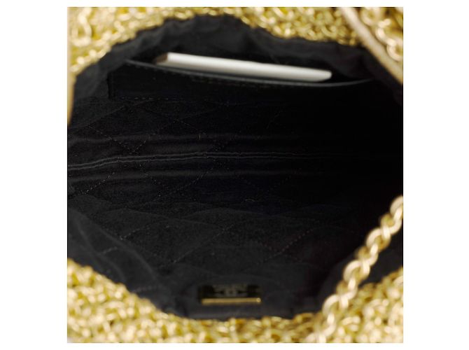 Classique Sac CHANEL en Osier Doré - 102036 - vue 9