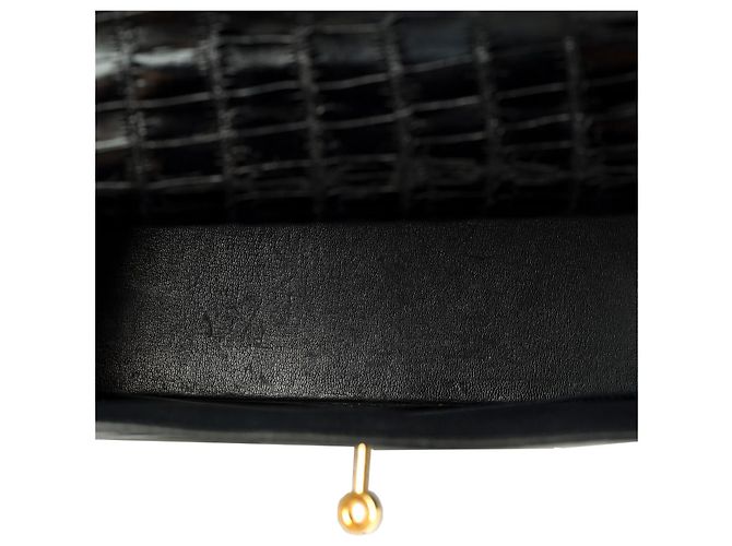Hermès Sac HERMES Kelly 28 en Crocodile Noir - 101997 - vue 9