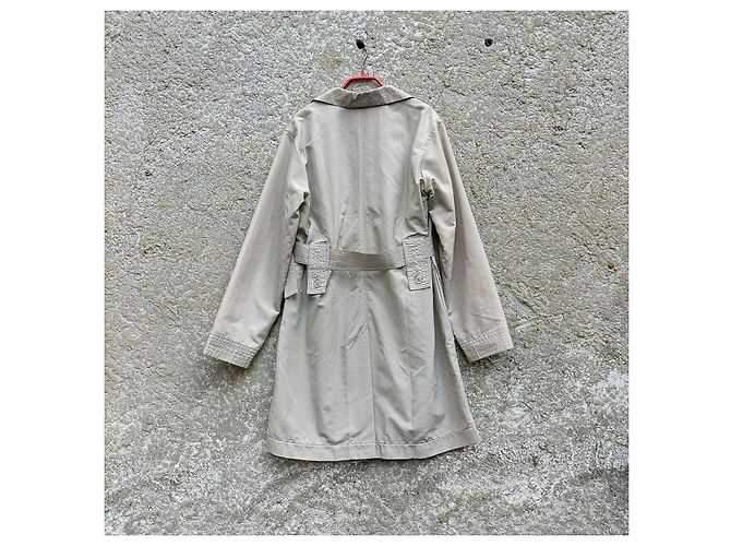 Trench Armani Jeans Beige de Doble Botonadura en Nylon - vista 5