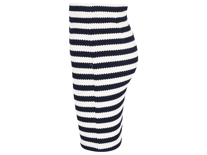 Falda de banda a rayas Diane von Furstenberg en algodón blanco - vista 2
