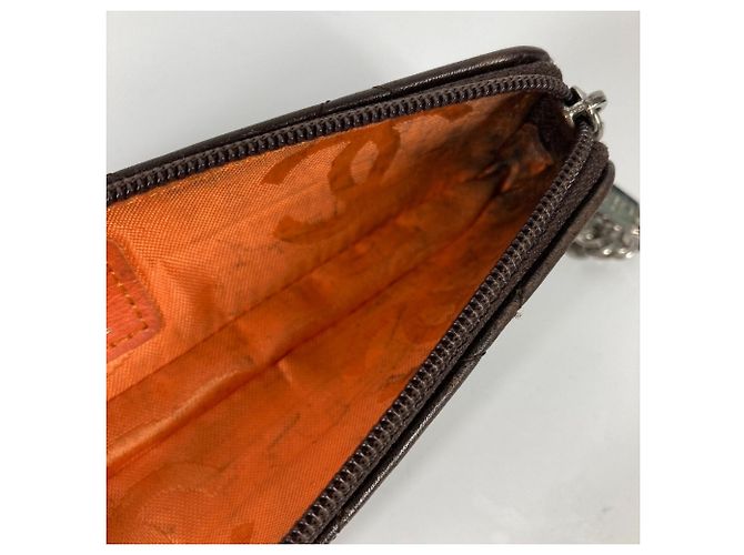 Chanel Cambon Line CC Coco Mark Leather Pen Case Brown - view 8