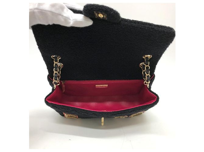 Borsa a spalla Chanel AS2785 Matelassé No Icon Chain Nero - vista 10