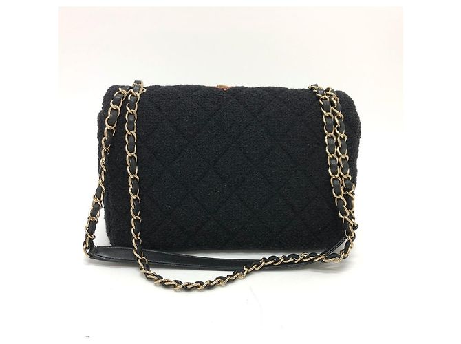 Borsa a spalla Chanel AS2785 Matelassé No Icon Chain Nero - vista 2