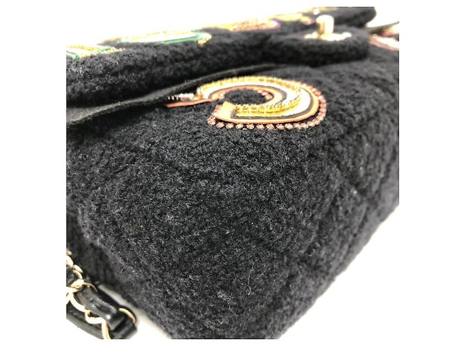 Borsa a spalla Chanel AS2785 Matelassé No Icon Chain Nero - vista 5