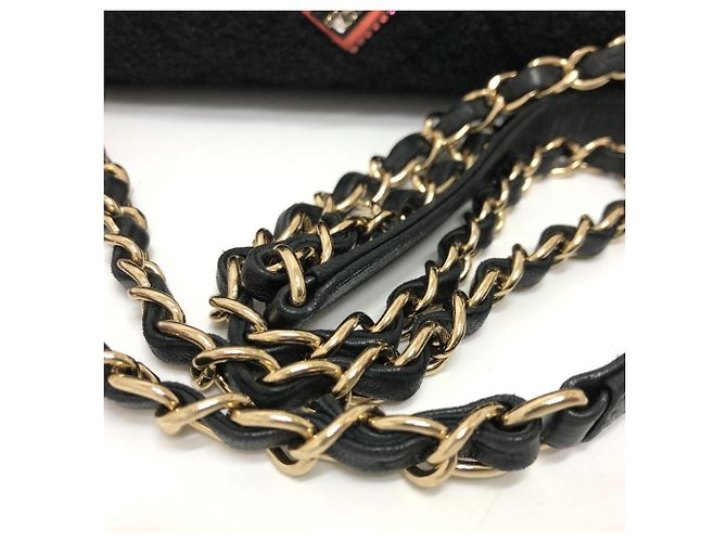 Borsa a spalla Chanel AS2785 Matelassé No Icon Chain Nero - vista 7
