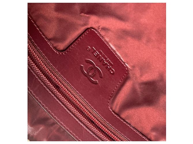 Borsa tote trapuntata Chanel Coco Cocoon Beige Bordò - vista 11