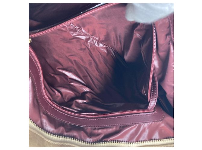 Borsa tote trapuntata Chanel Coco Cocoon Beige Bordò - vista 13