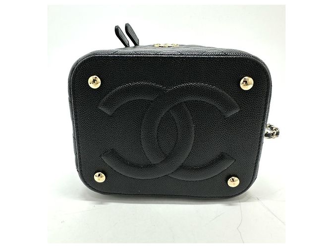 Vanity Borsa a mano in pelle caviar trapuntata Chanel Nero - vista 2