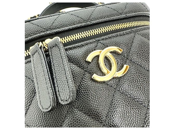 Vanity Borsa a mano in pelle caviar trapuntata Chanel Nero - vista 5