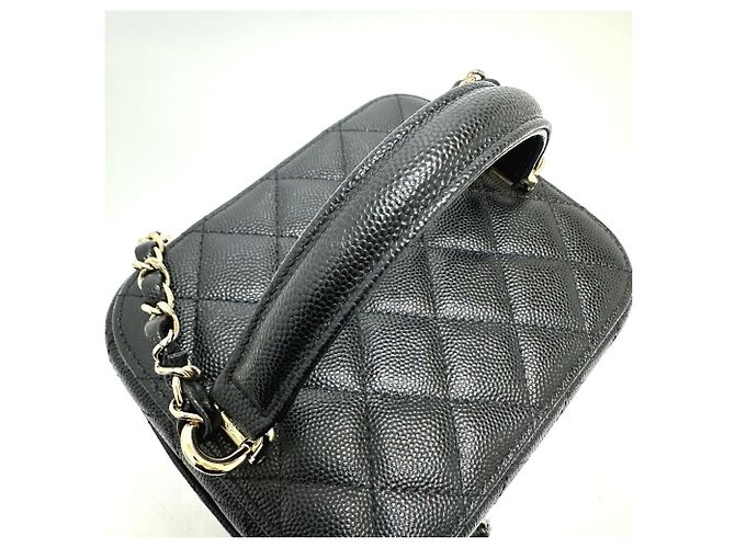 Vanity Borsa a mano in pelle caviar trapuntata Chanel Nero - vista 7