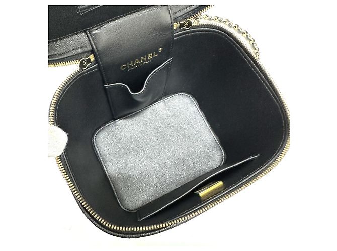 Vanity Borsa a mano in pelle caviar trapuntata Chanel Nero - vista 8