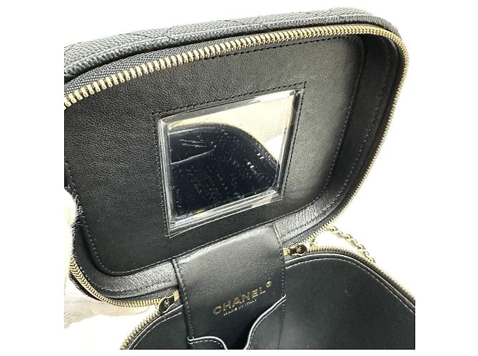 Vanity Borsa a mano in pelle caviar trapuntata Chanel Nero - vista 9