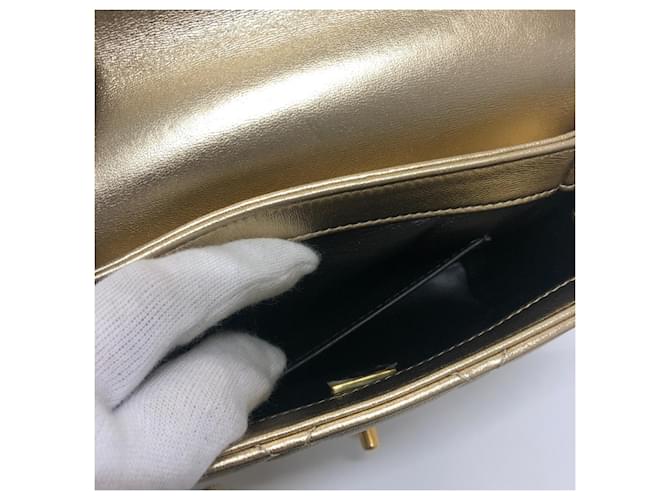 Sac à chaîne Chanel Matelassé Coco Mark en strass Doré - vue 9