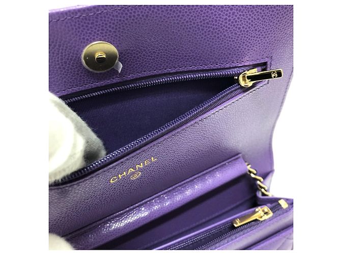 Borsa a spalla Chanel Matelassé con catena Porpora - vista 13
