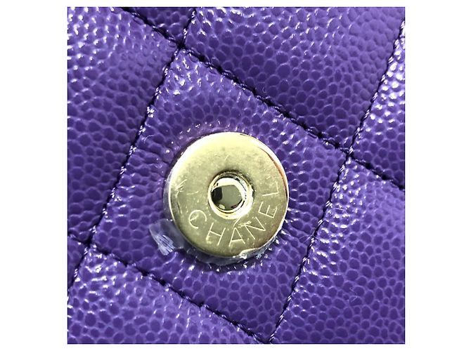 Borsa a spalla Chanel Matelassé con catena Porpora - vista 14