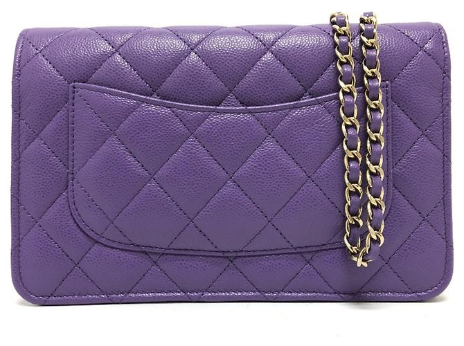 Borsa a spalla Chanel Matelassé con catena Porpora - vista 2