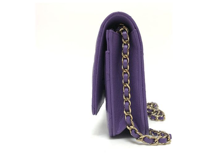 Borsa a spalla Chanel Matelassé con catena Porpora - vista 3