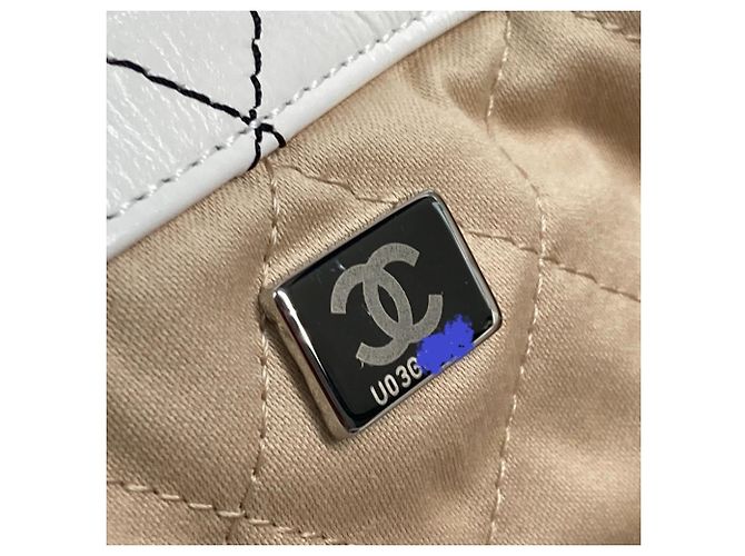 Chanel AS3313 Lambskin Small Chain Backpack Black White - view 12