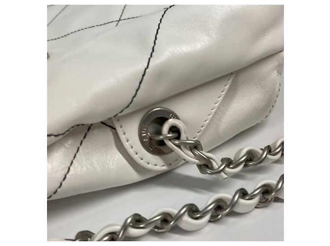 Chanel AS3313 Lambskin Small Chain Backpack Black White - view 5