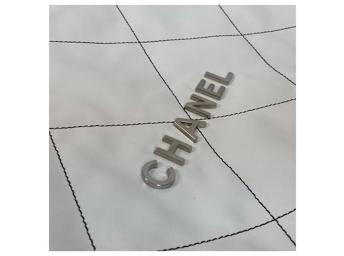 Chanel AS3313 Lambskin Small Chain Backpack Black White - view 6