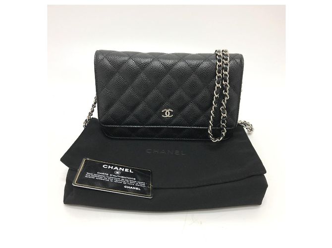 Borsa a spalla Chanel Matelassé Coco Mark Classic Chain Wallet Nero - vista 11