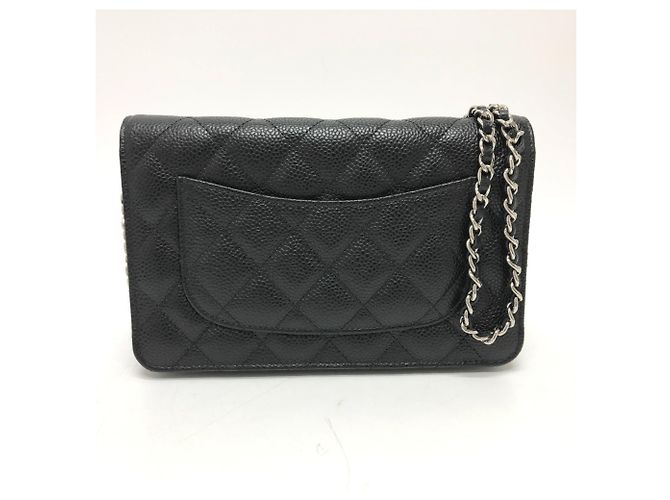 Borsa a spalla Chanel Matelassé Coco Mark Classic Chain Wallet Nero - vista 2