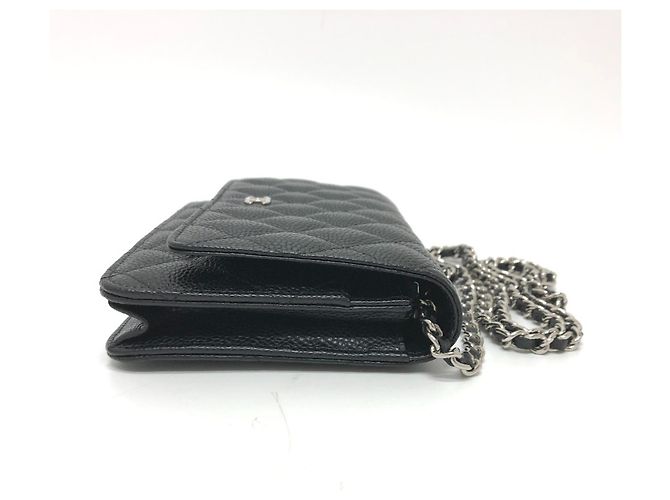 Borsa a spalla Chanel Matelassé Coco Mark Classic Chain Wallet Nero - vista 3
