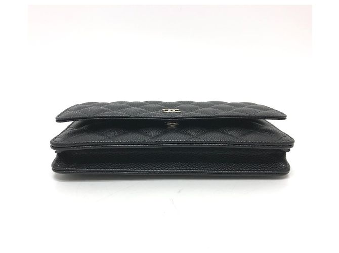 Borsa a spalla Chanel Matelassé Coco Mark Classic Chain Wallet Nero - vista 4