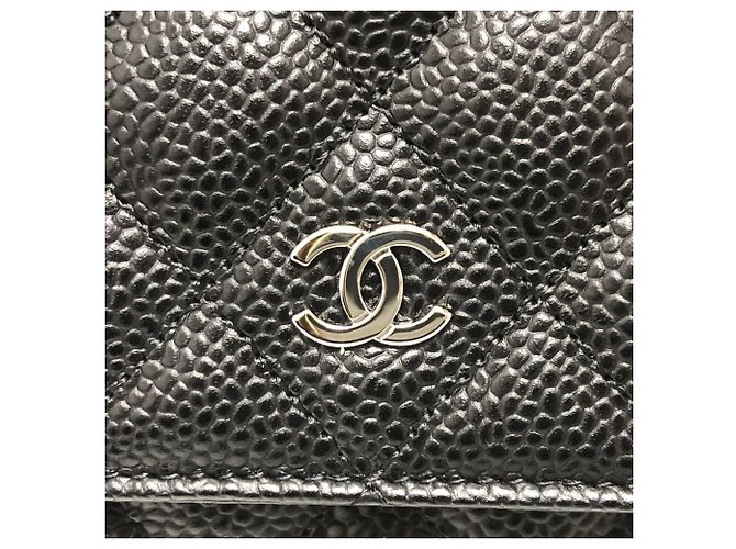 Borsa a spalla Chanel Matelassé Coco Mark Classic Chain Wallet Nero - vista 7