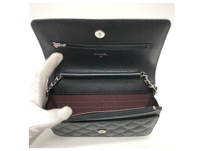 Borsa a spalla Chanel Matelassé Coco Mark Classic Chain Wallet Nero - vista 8