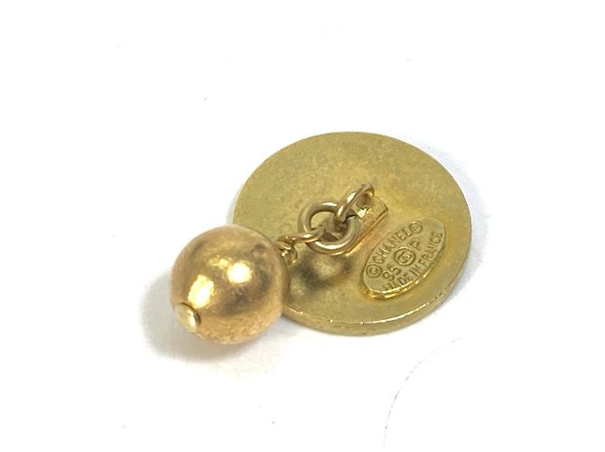 Chanel 95P CC Coco Mark Bicolor Cufflinks Black Golden - view 4
