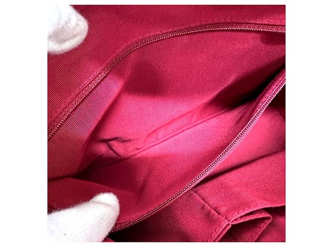 Borsa a catena Chanel CC Coco Mark Gabrielle Marrone Rosso - vista 10