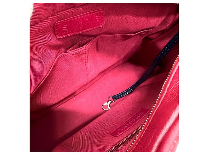 Borsa a catena Chanel CC Coco Mark Gabrielle Marrone Rosso - vista 11