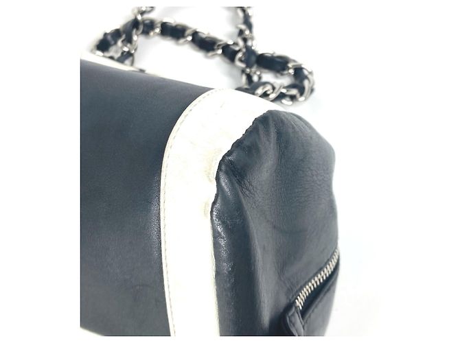 Chanel Bicolor CC Coco Mark W Kettenhandtasche Schwarz Weiß - Ansicht 5